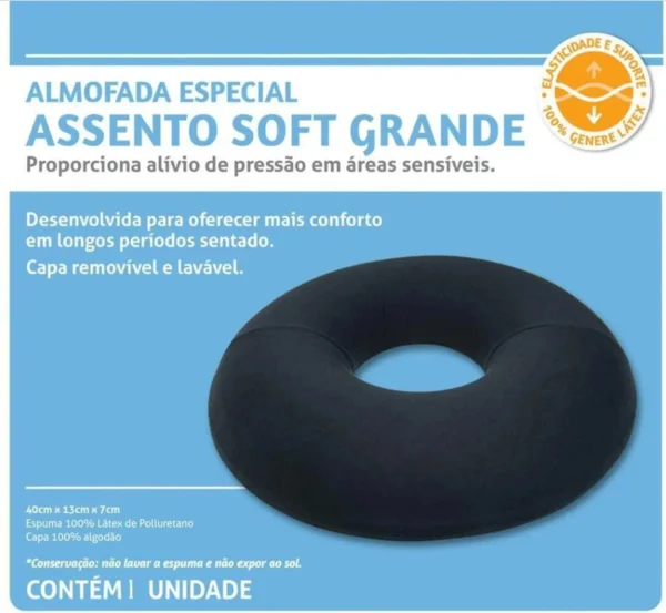 ASSENTO COM ORIFICIO SOFT EM LATEX - PERFETTO