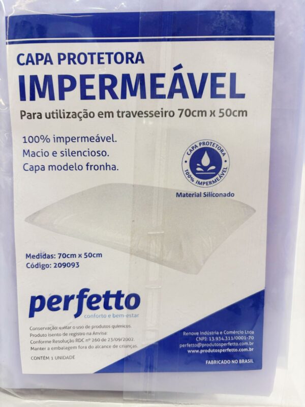 Capa Protetora Impermeável Para Travesseiro 50 x 70cm - Perfetto