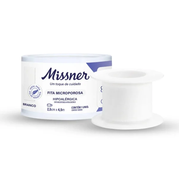 Fita Microporosa Branca Missner 2,5cm x 4,5m