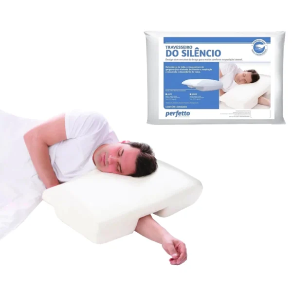 Travesseiro do Silêncio Anti Ronco Perfetto Branco