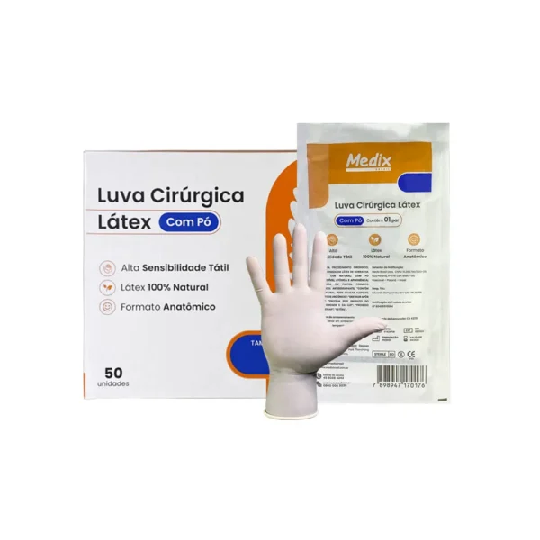 Luva Cirúrgica de Látex com Pó (7.0)