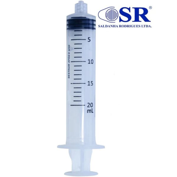 Seringa Descartável 20ml Luer Lock com Agulha (0,7mm x 25mm) - SR - Image 2