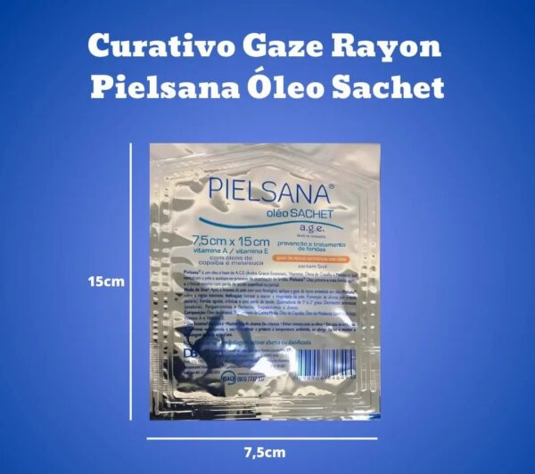 Pielsana Gaze Rayon  Sachê 7.5cm x 15cm - unidade - Image 2