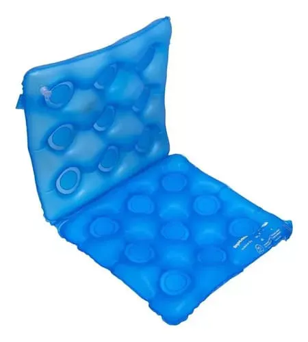 Almofada De Gel Quadrada Com Encosto Ar Caixa De Ovo Della Vida - Cor Azul