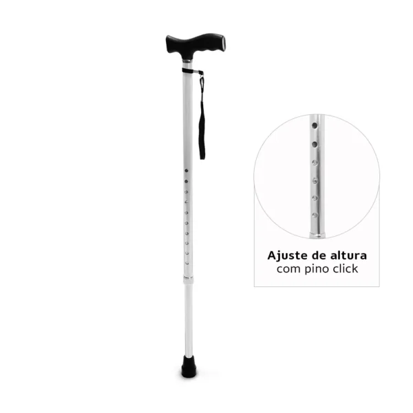 Bengala T Bastão com Altura Regulável até 90 Kg D8 Dellamed - Image 4