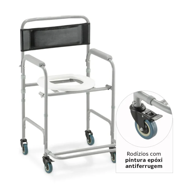 Cadeira de Banho Higiênica Dobrável até 100 Kg D30 Dellamed - Image 4