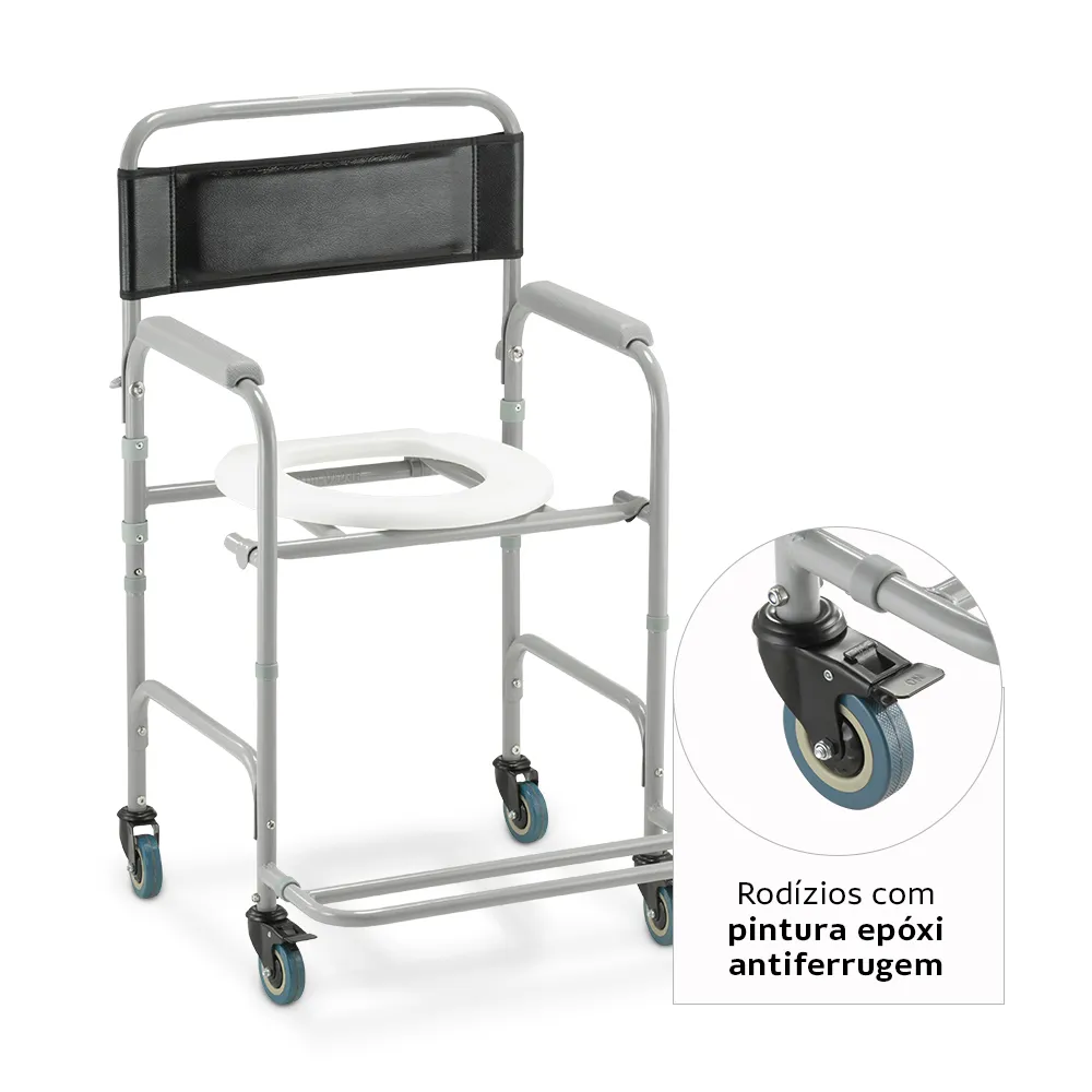 Cadeira de Banho Higiênica Dobrável até 100 Kg D30 Dellamed - Imagem 4