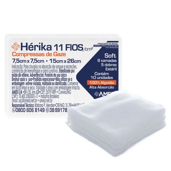 Compressa De Gaze 11 Fios  Hérika