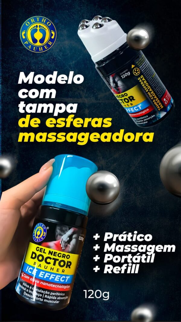 Gel Negro Tampa Com Esferas Para Massagem Doctor Pauher - Image 2