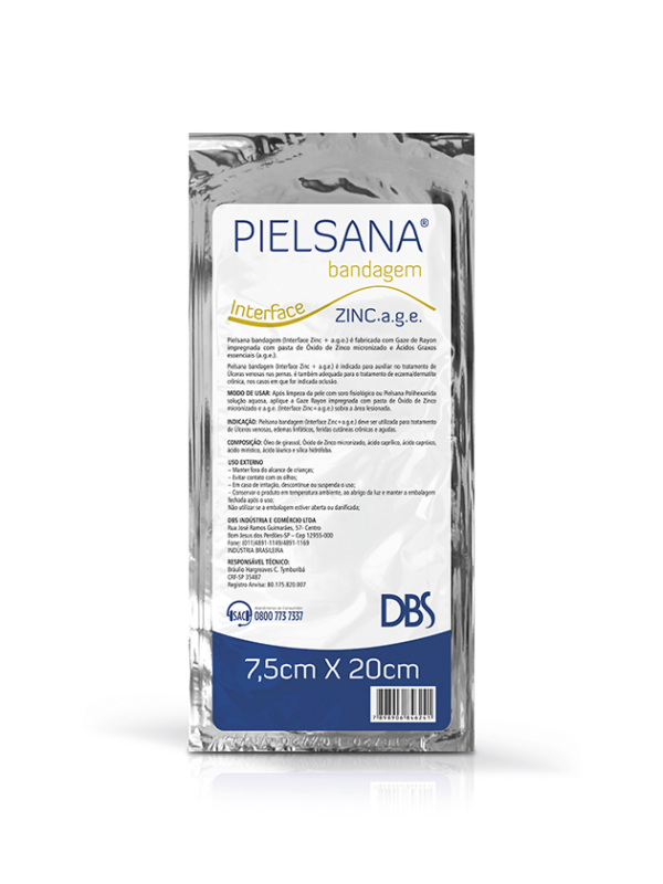 PIELSANA GAZE RAYON ZINCO AGE SACHÊ 7.5X20CM - UNIDADE