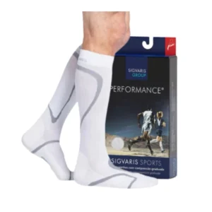 Meia Esportiva Performance 20/30mmHg AD Panturrilha Branco Sigvaris