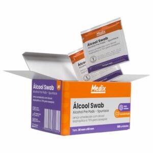 Álcool Swab 70% 100 Unidades Medix
