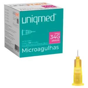 Microagulhas 34G X 4mm - Uniqmed unidade