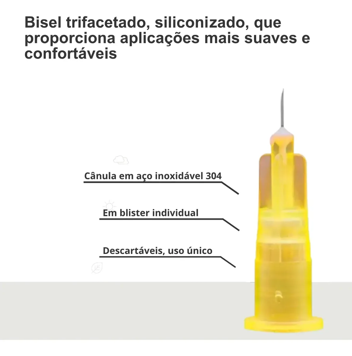 Microagulhas 34G X 4mm - Uniqmed unidade - Imagem 3