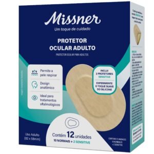 Curativo Protetor Ocular Adulto Adesivo Acrilico Cx. 12 Unid