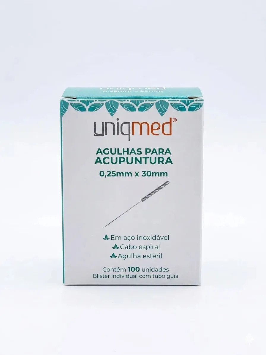 Agulha para Acupuntura Uniqmed 0,25x30mm